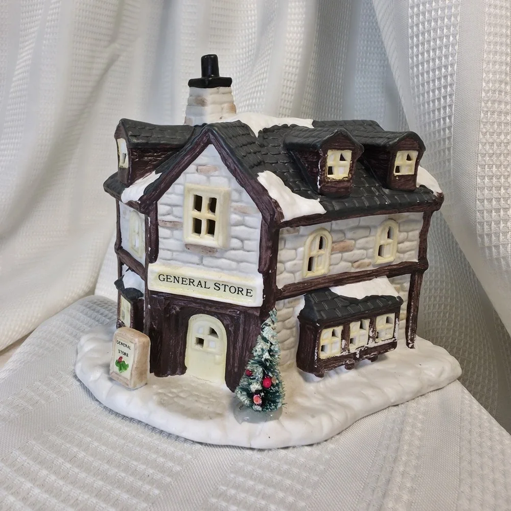 Christmas Village Seasonal‎ Specialties General Store 1991 Hand Painted VTG